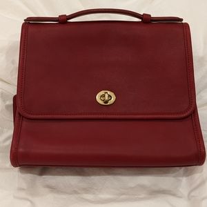 Vintage Coach Court Bag in Red
